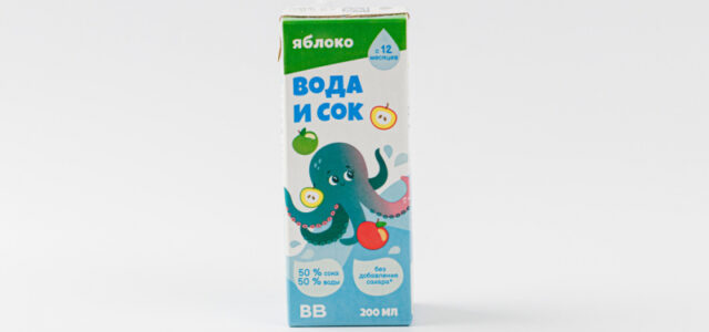 Напиток сокосодержащий «Вода и сок» яблоко, 200 мл