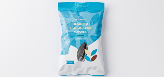 Семечки полосатые жареные соленые, 150 г